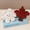 16cm Cute Interactive Maple Leaf Plush Toy Snowflake Doll Keychain Creative Girl's Bag Pendant Gift Cartoon Series Soft Stuffed