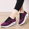 Spring and Summer Flying Weaving Women's Shoes Breathable Mesh Air Cushion Shoes Casual Walking Shoes Thick Sole Women's Sneakers