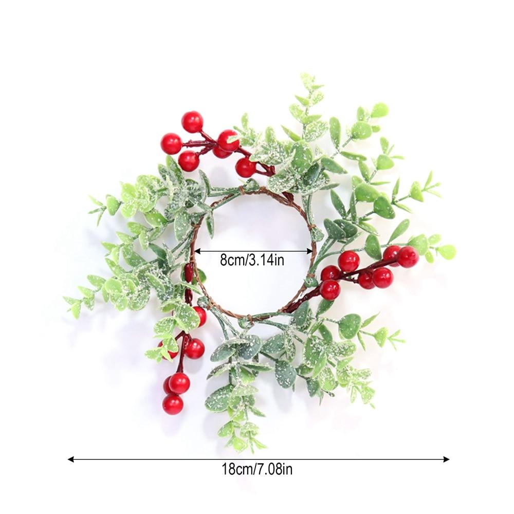 4шт рождественские свечи кольца искусственные ягоды свечи кольца венки
