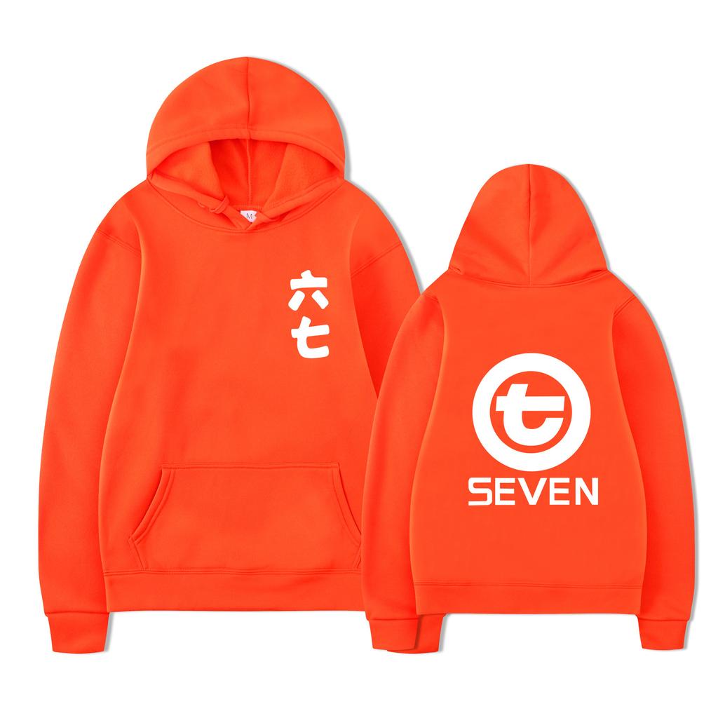 Wu Liuqi Number Hoodie Men's and Women's Harajuku Pullover Street Wear Unisex Autumn Winter Plushed Tops Oversize Sweater