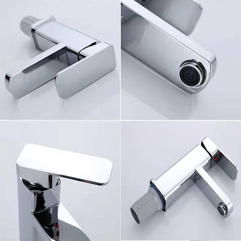 Смесители для раковины из нержавеющей стали, черные/серебристые смесители для ванной комнаты, смеситель для горячей и холодной воды, настенный смеситель для раковины