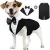 AOFITEE Dog Tuxedo Formal Dog Suit and Bandana Set, Gentle Dogs Wedding Party Suit Bow Tie Shirt, Tuxedo for Small Dogs Costume Outfit with