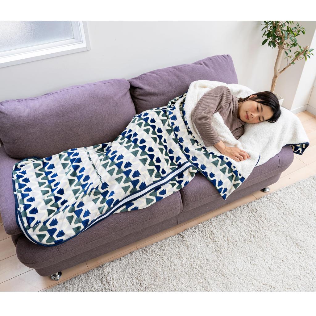 JC Plus Warm Blanket Sleeping Navy Sleeping Sleeping Cold Sleeping Bag Type With With Boa Machine Washable [Soft Bag, 20454] Сумка, Сумка, Одеяло,