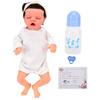 Reborn Infant Girl Doll 18 Inch Children Cute Vivid Newborn Baby Doll with Feeding Bottle Role Play