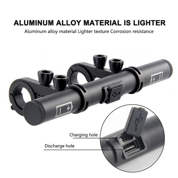 Удлинитель руля велосипеда с USB-зарядкой, внешний аккумулятор, велосипедный кронштейн из алюминиевого сплава, зажим, удлинитель, опорный держатель, стойка, велосипедные аксессуары