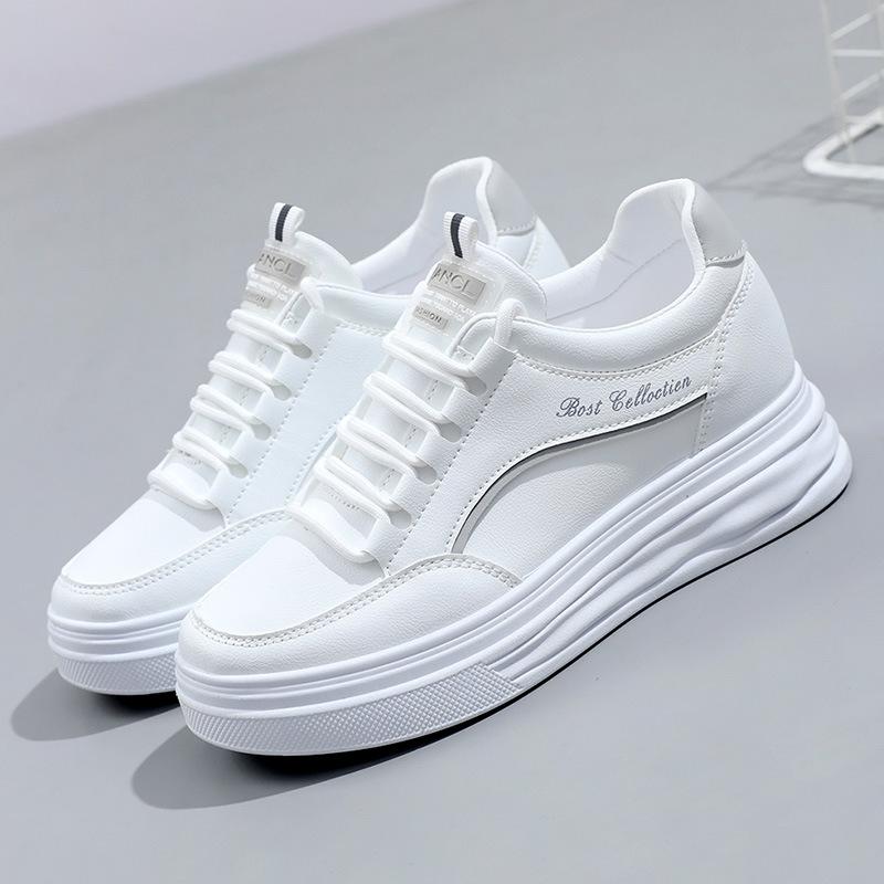 Women's Shoes Spring New Trend Comfortable Little White Shoes Casual Lace Up Waterproof Vulcanize Shoes Platform Tennis Sneakers
