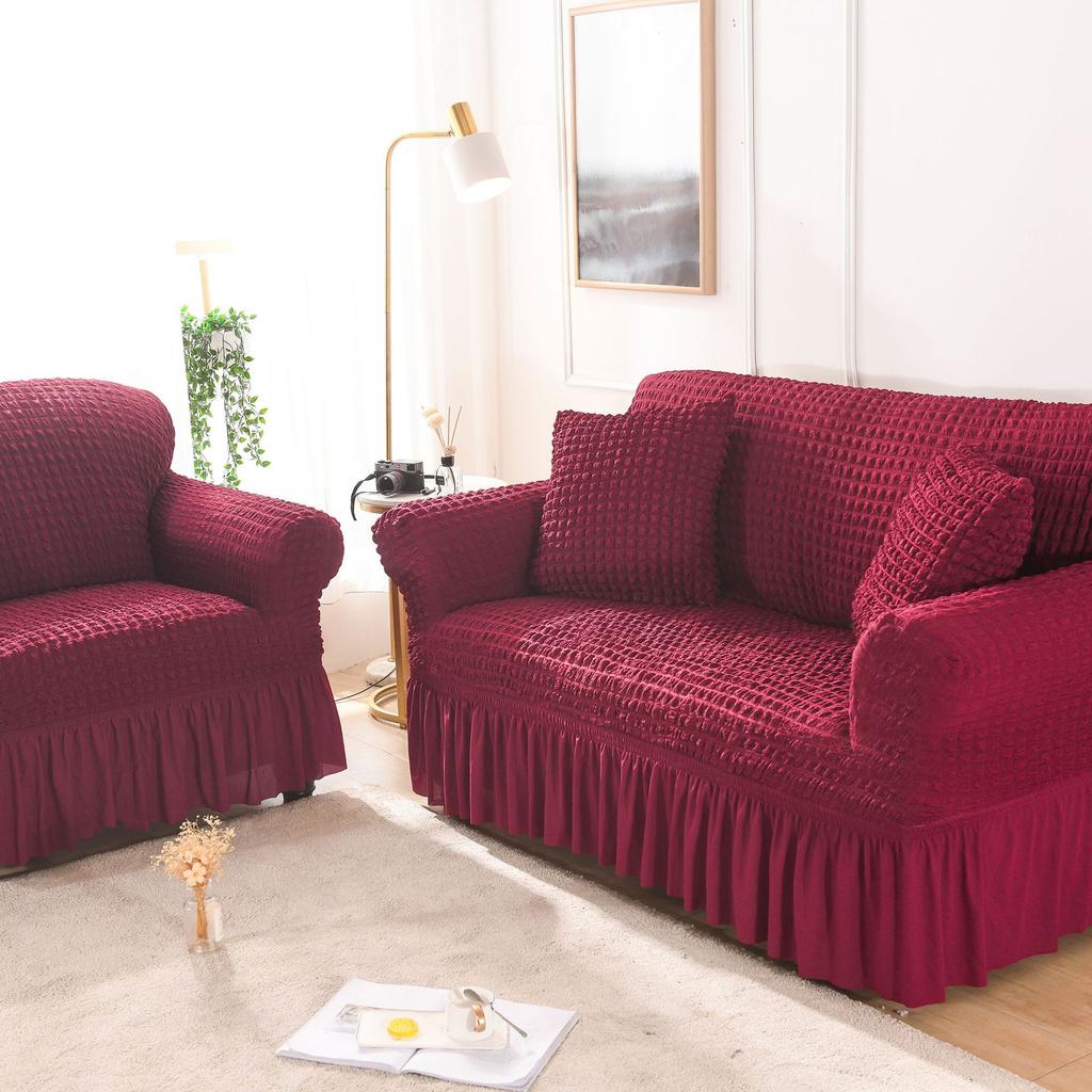 Сплошной цвет эластичный чехол для дивана для гостиной с принтом, эластичные секционные чехлы в клетку с принтом, чехол для дивана, L-образная форма, 1-4-местный