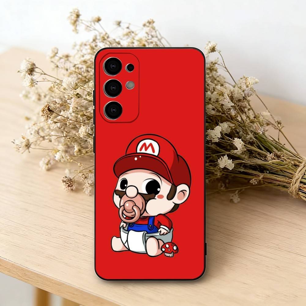 Funny Super Z-MarioS Bros Phone Case Black Silicone Soft For Samsung S25,S24,S21,S22,S23,S30,Ultra,S20,Plus,Fe,Lite