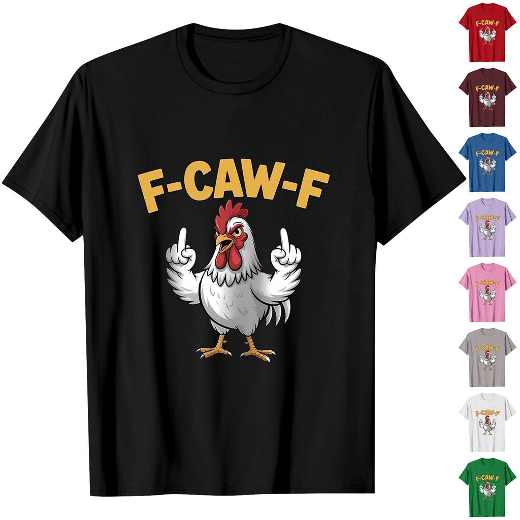 F-CAW-F Женская повседневная футболка с коротким рукавом и принтом букв