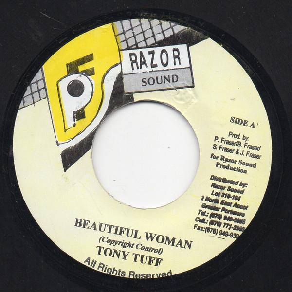 7-дюймовая пластинка TONY TUFF Красивая Женщина NONE Звук Бритвы 2000 Ямайка Регги Ска Даб Б/у