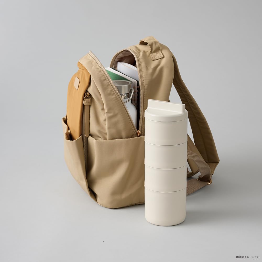 Takenaka Bento Box tutu 4-х уровневый ланч-бокс Сделано в Японии Ivory 160 мл x 280 мл (Верхний ярус) 3, (Нижний ярус) Т-36378