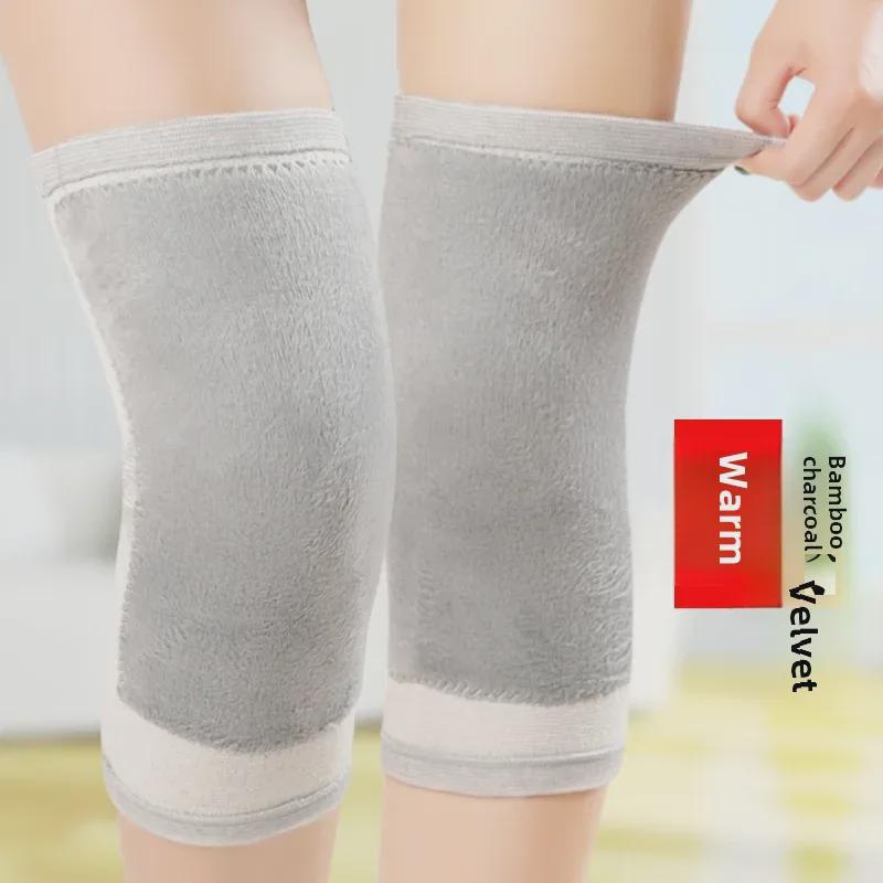 Наколенники из бархата для пожилых людей: Теплая, ветрозащитная поддержка для езды на велосипеде осенью/зимой