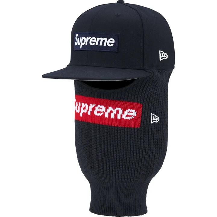 Supreme Балаклава New Era с логотипом-коробкой, темно-синяя