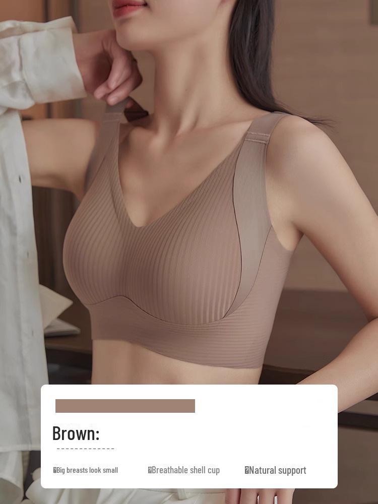 "Seamless Adjustable Full Cup Bra for Large-Busted Women, Anti-Sagging, Side Support, Thin Design"