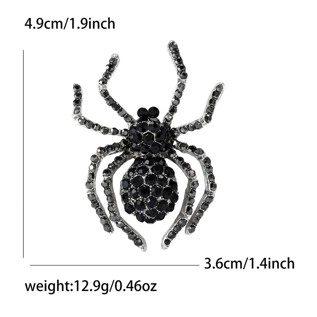 Rhinestone Spider Brooch for Women Unisex Animal Pins Insect Banquet Party Backpack Gifts Jewelry Accessories