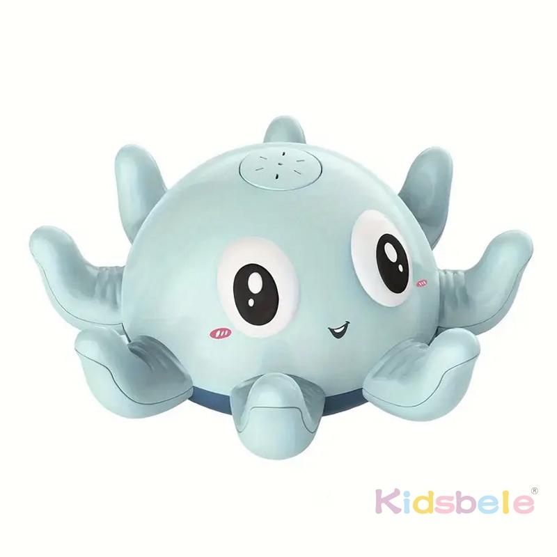 Octopus Sprinkler Bath Toy for Kids LED Light Up Induction Floating Water Spray Toddlers Pool Shower Gift