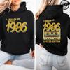 New Fashion Woman Printed Hoodie Daily Casual Fashion Hooded Sweatshirts Vintage 1986 Limited Cassette Pullover Sweatshirts