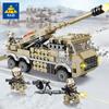 KAZI Sea, Land and Air Military Tank Helicopter Is Compatible with Particle Splicing Building Blocks Children's Educational Toys