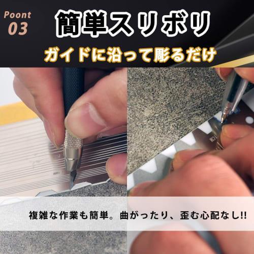 5-Piece Set of Etching Guides, Etching Saws, and Stainless Steel Templates for Plastic Models