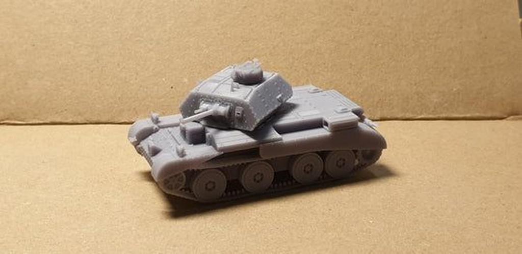 Mussini WW2 Британский крейсерский танк A13 Набор из смолы 1/100 Mk.IV (2 куска) MM100-011 (танк)