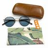 Great GARRETT LEIGHT sunglasses Wilson Tortoiseshell Pattern Clear brown mens Used