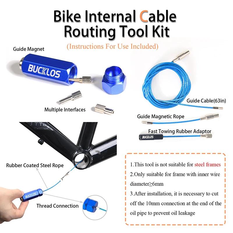 BUCKLOS Bike Internal Cable Routing Kit Road Mountain Bike Brake Shift Hydraulic Inner Wire Install Guide Tool Bicycle Tools
