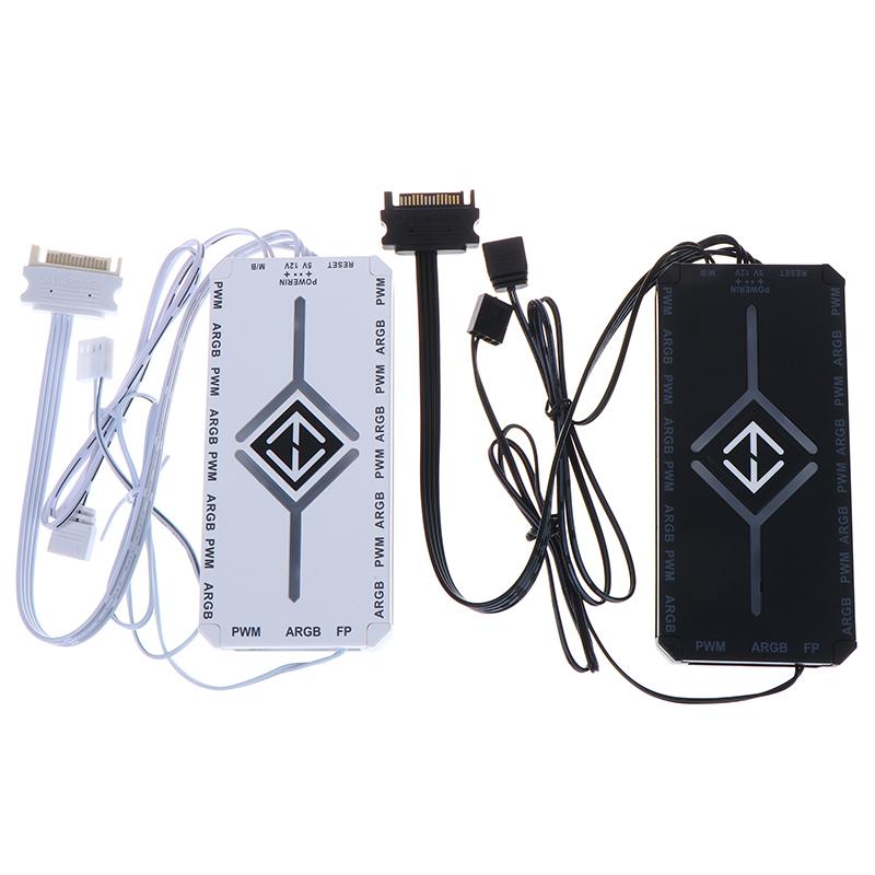 1-9 3-в-1 5В 3-контактный ARGB-контроллер Хаб вентиляторов охлаждения PWM Магнитный хаб с ARGB-контроллером 5В 3-контактный для корпуса ПК