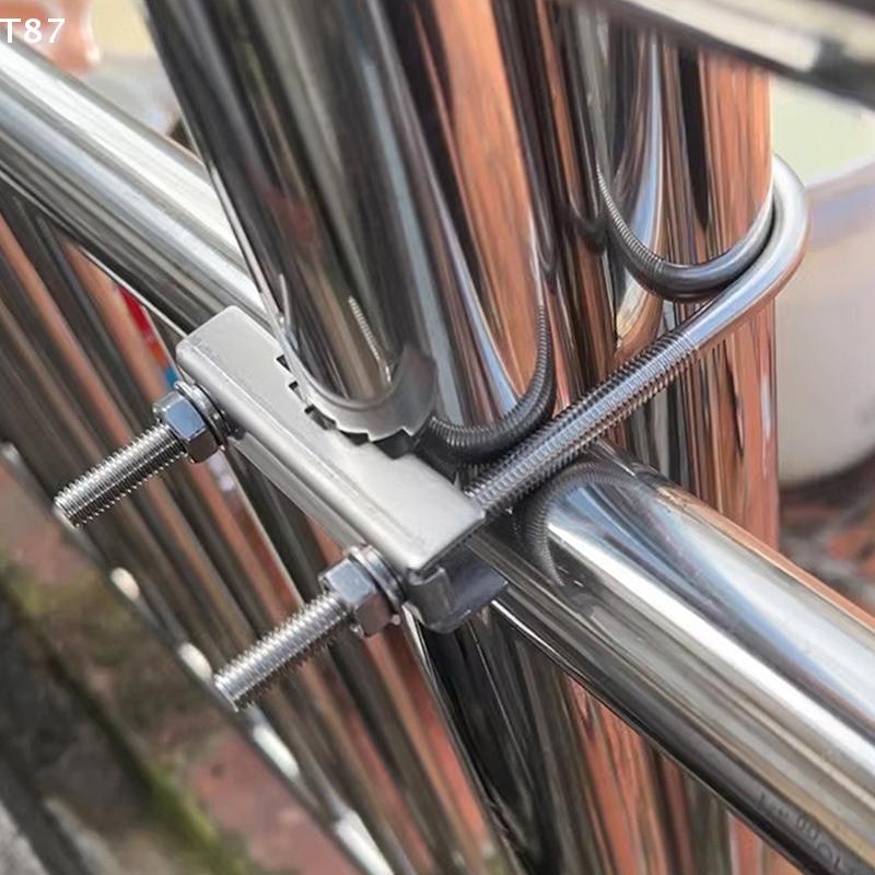 Для ТВ, Си-Би, Любительской связи Двойной Мачтовый Зажим V-образный Блок с U-Болтами M6 Прочный Антикоррозийный Комплект Крепления Мачты к Мачте