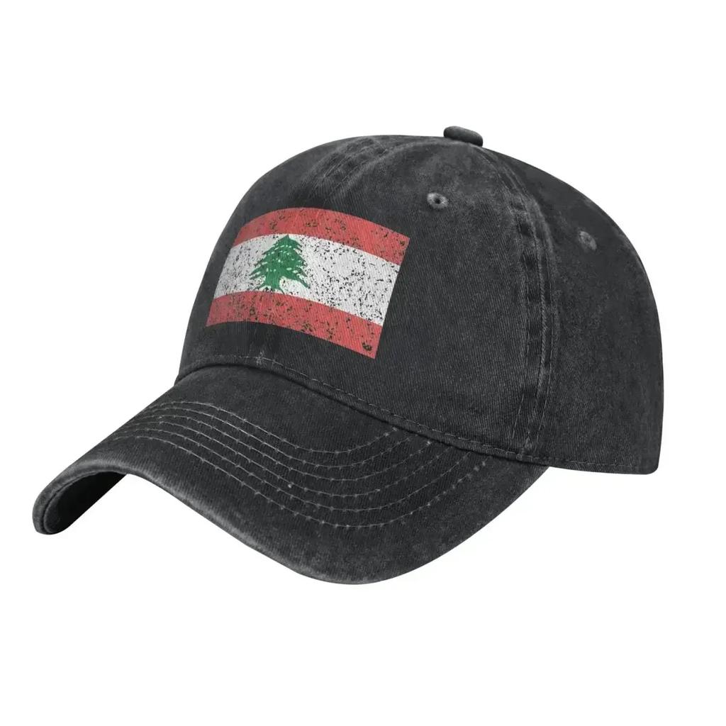 Lebanon Flag Baseball Cap Vintage Distressed Washed Snapback Hat for Men Women Outdoor Summer Adjustable Fit Caps Hat