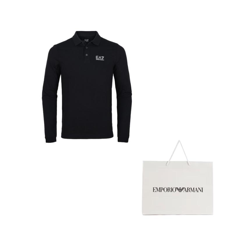 Emporio Armani Мужская футболка-поло EA7 Черная 8NPF05-PJM5Z-1200