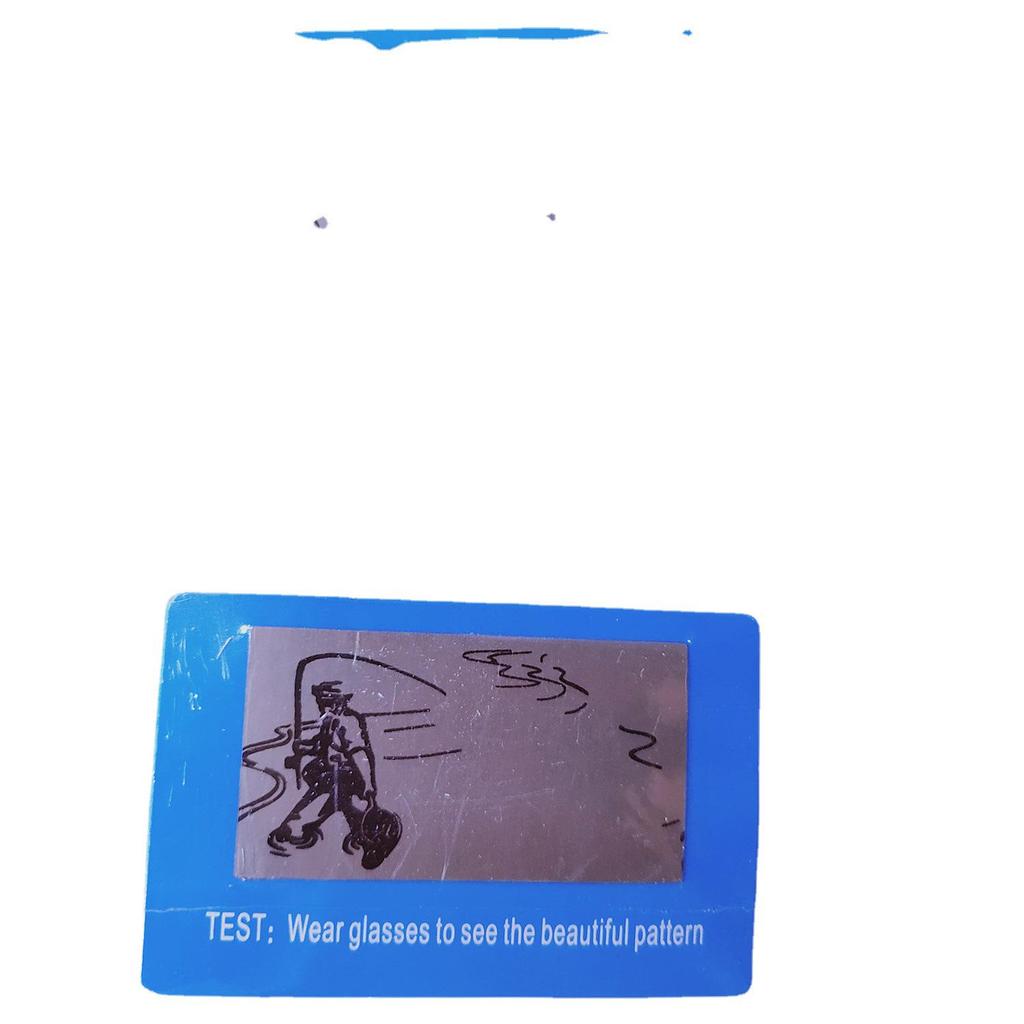 English Version Polarization Test Card and Sheet with Polarized Glasses