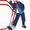 Levis Простая Повседневная Джинсовая Рубашка с Длинным Рукавом Женские рубашки Синяя A2673-0000