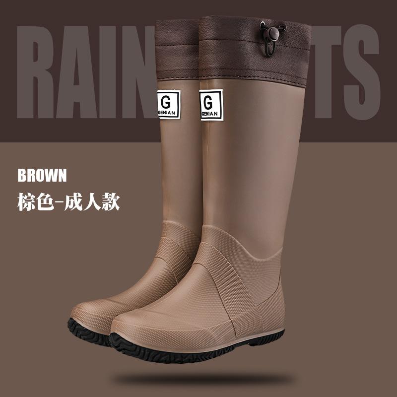 Japanese Rain Boots Parent-child Water Boots Men's and Women's Rain Shoes Non-slip Water Boots High Water Shoes Hiking Rubber Shoes