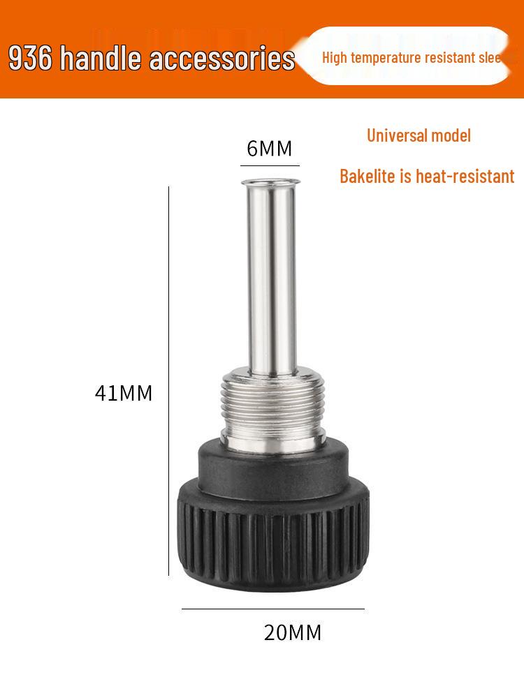 936 Soldering Station Handle Accessories: 907 Iron Tip 3-Piece Set with 203/205H Stainless Steel Sleeve Socket