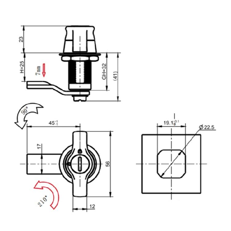 RVs Door Lock and Drawer Tube Cam Lock with 2 Key Cylinders Cabinet Locks