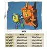Geometry Dash Gaming Game Plush Blankets Winter Super Soft Flannel Throw Blanket Child Sofa Bed Graphic Bedspread Cover