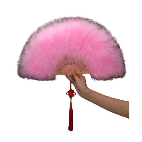 Винтажный складной веер из перьев, ручной веер для свадебной вечеринки, переносной летний веер, украшение для танцевального представления, аксессуары для вечеринок