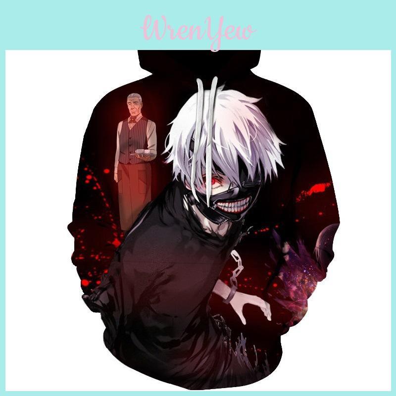 Sweatshirt Unisex Brin Tokyo Ghoul Cosplay Sweater Capuche Sweat Pullover Hoodie