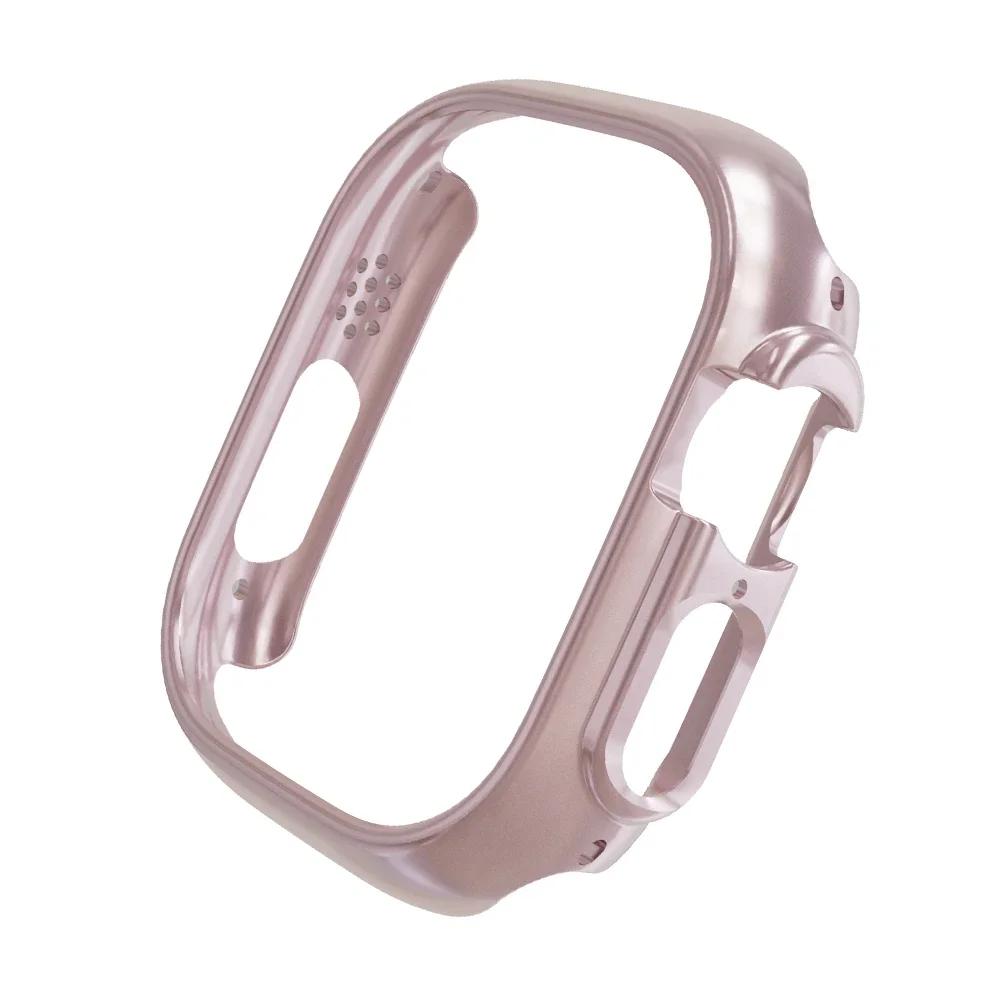 Матовый защитный чехол для Apple Watch Ultra 2 Прозрачный бампер из поликарбоната Жесткий защитный чехол-рамка из поликарбоната для iwatch Ultra 49 мм