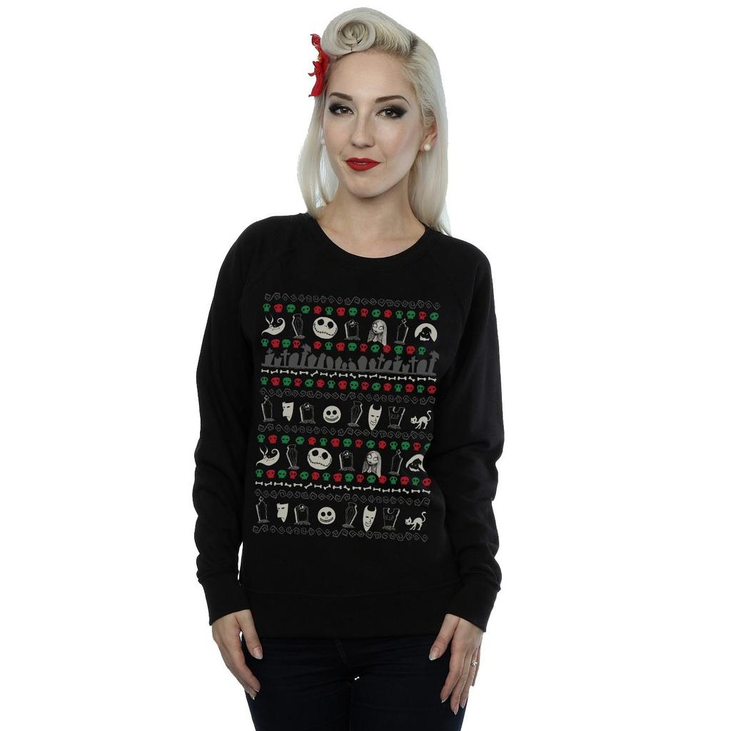 Disney Womens/Ladies Nightmare Before Christmas Festive Icons Sweatshirt