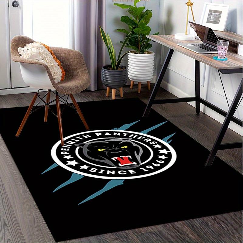 1pc Panther,Logo,Sports Office Carpet Soft Polyester Entrance Carpet Washable Non slip Machine Washa