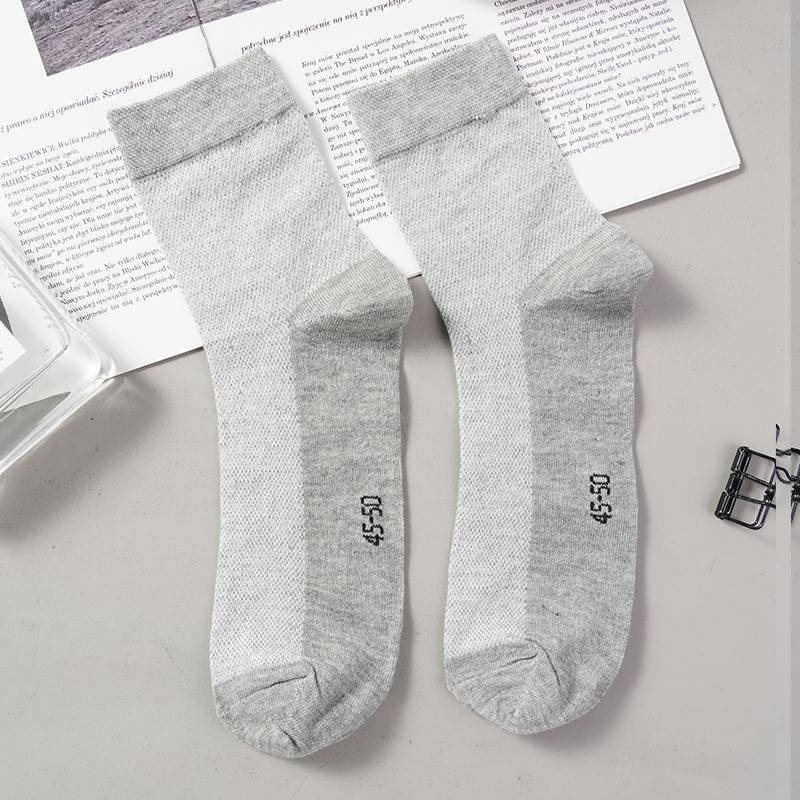 PLUS SIZE 40-45 мужские носки средней длины мужские однотонные тонкие сетчатые дышащие впитывающие пот носки Plus Fat Plus Size Socks