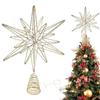 12.6 Inch Creative LED Lights Glitter Christmas Tree Decoration Christmas Tree Topper Christmas Tree Star Light Up Party Props