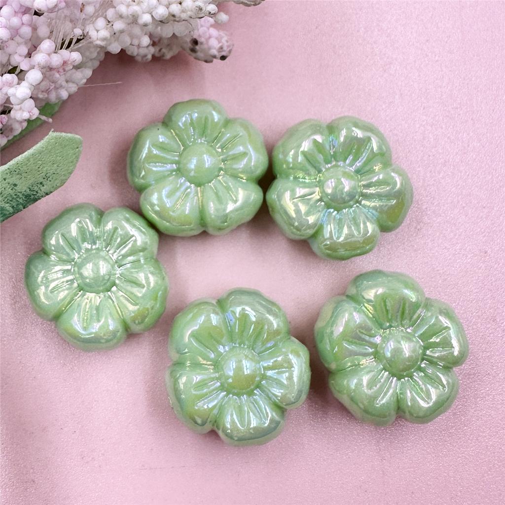 Бисерные материалы Цветение сливы УФ-покрытие DIY Ювелирные аксессуары Рассыпные бусины 5 шт. Ювелирный акрил Для изготовления браслетов, серег Аксессуары