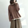 Sweater for Women Autumn Winter Thickened Warm Knitted Stretchy Long Sleeve Oversize Top