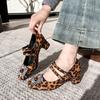 Women's Shoes Buckle Strap Women's High Heels Fashion Leopard Print Office and Career New Crystal Best Seller Heels Women