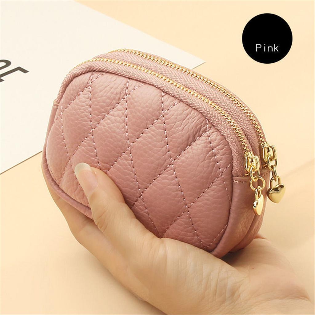 Women Mini Wallet PU Leather Female Purse Card Holder Coin Purse Short Wallet Small Purse Zipper Keychain Female Clutch Bag