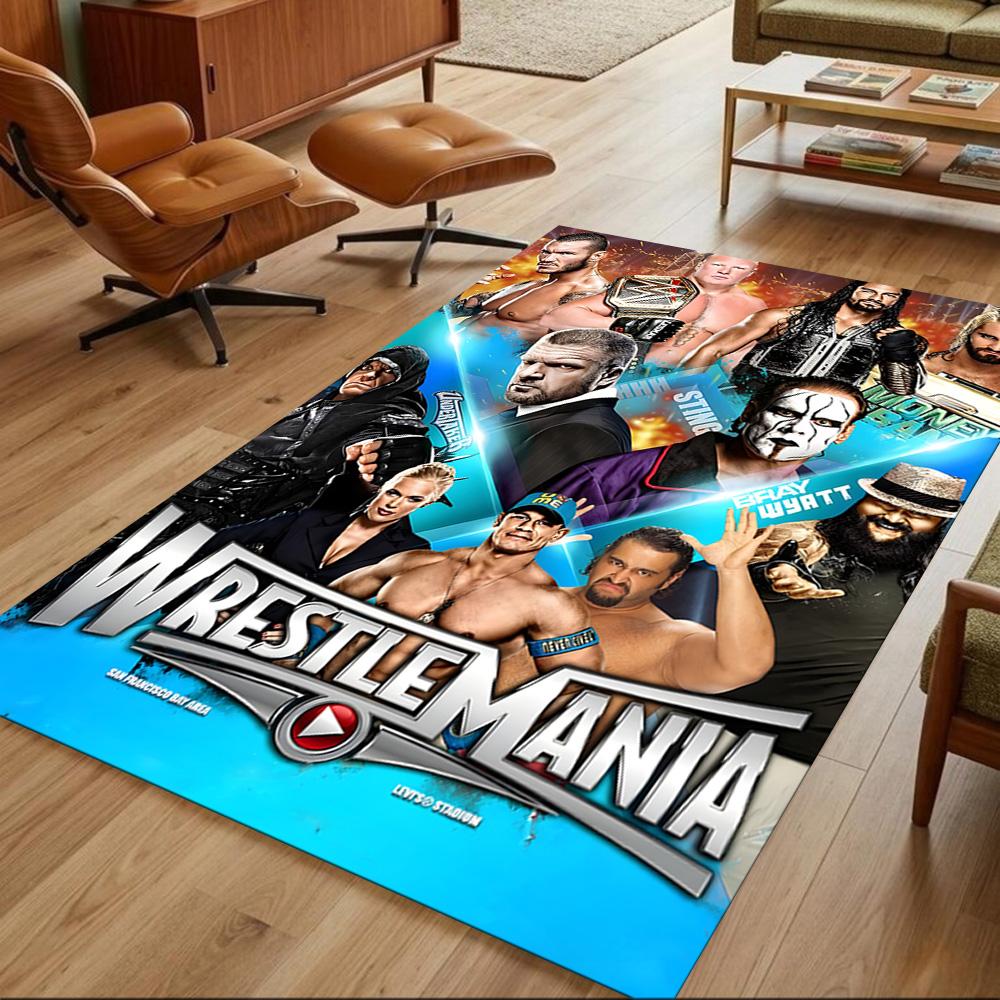 Wrestlemania Carpet Suitable for Decorate room Foyer Balcony Outdoor Anti-slip Rug Decorate Offices Perfect Gift for Friends & Family