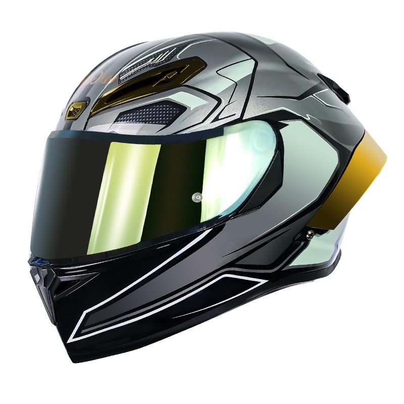 Full Face Motorcycle Helmet With 3C Certification ABS Material Scooter Bike Riding Safety Protective Gear