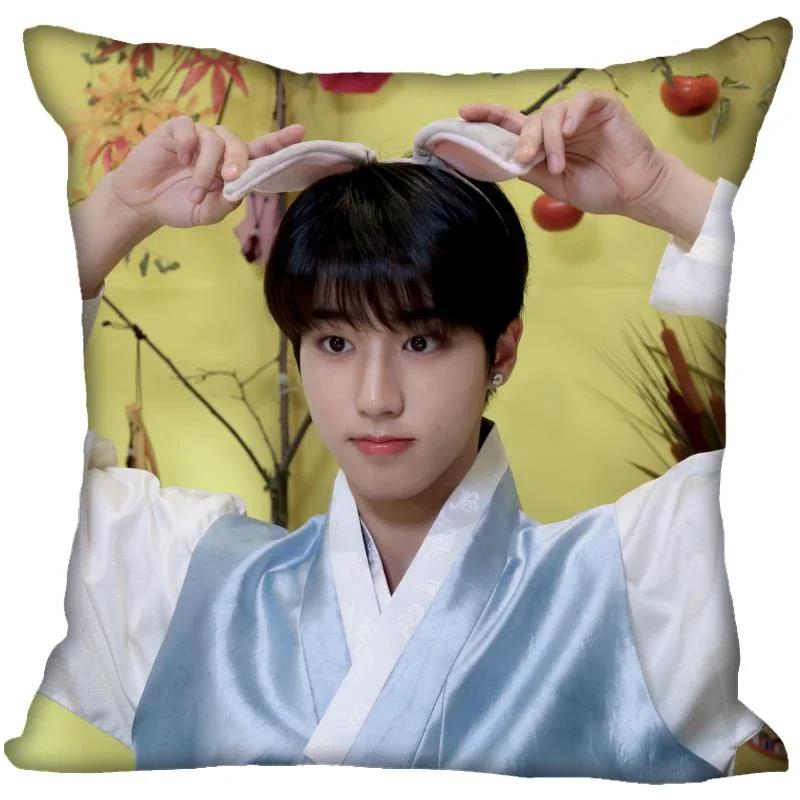 Новая наволочка KPOP с Ханом Джисоном для спальни, дома, офиса, декоративная наволочка, квадратная, на молнии, 45X45 см, сатиновая, мягкая, не выцветает